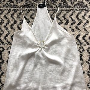 White Vici top with gold detail